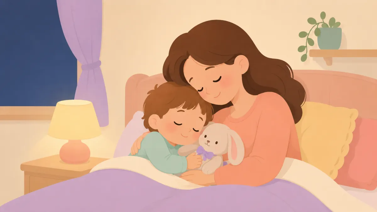 A parent lets a toddler choose between two pairs of pajamas.